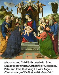 Madonna and Child Enthroned by Piero di Cosimo