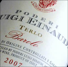 Bottle of Luigi Einaudi 2007 Terlo Barolo
