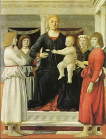 Painting of Madonna with Child by Piero della Francesca