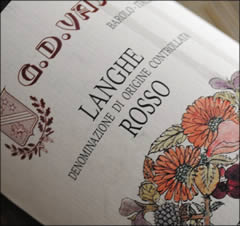 Bottle of G. D. Vajra 2010 Langhe Rosso wine
