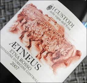 2007 "Aetneus" Etna Rosso from the I Custodi winery in Sicily