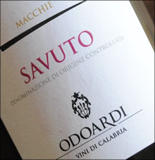 2012 Savuto Rosso from Odoardi winery