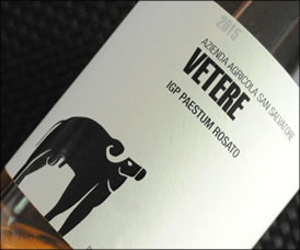 2015 "Vetere" Aglianico Rosato Paestum IGT from San Salvatore winery