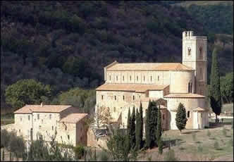 The Abbey of Sant'Antimo outside Montalcino