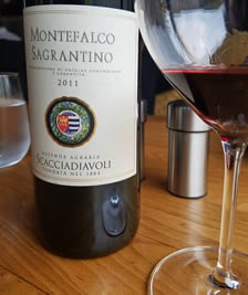 2011 Montefalco Sagrantino DOCG from the Scacciadiavoli winery in Umbria