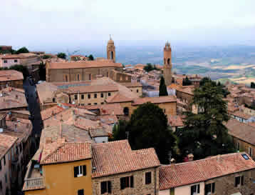 View of Montalcino from La Fortezza